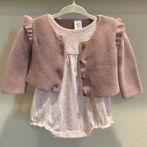 Nordstrom knit ruffle cardigan and bubble set